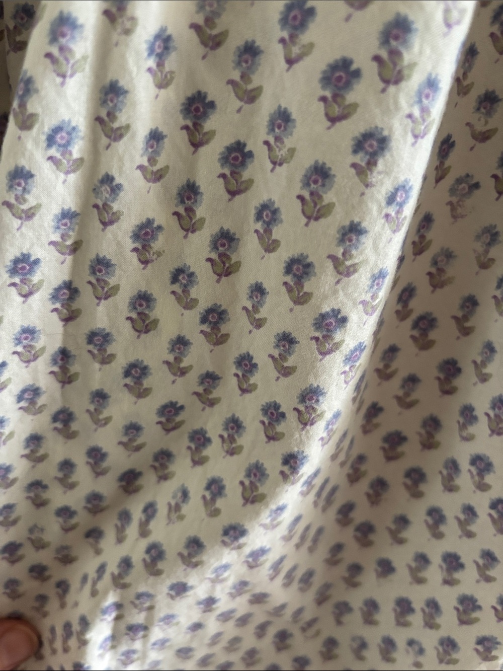 Polo by Ralph Lauren• 100% cotton White Button-Front Floral Peasant Blouse - Picture 3 of 6